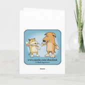 Funny Hippie Bear Tag Geburtstag Karte (Rückseite)