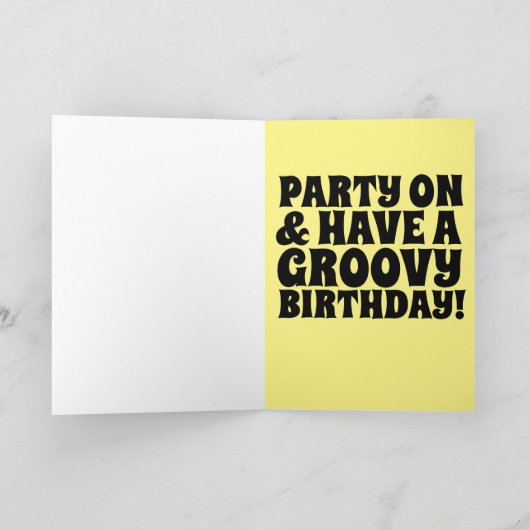 FUNNY HIPPIE BIRTHDAY CARD FÜR SIE KARTE (Innenseite)