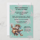 Funny Hippie Birthday-Groovy Old Man Party Einladung (Vorderseite)