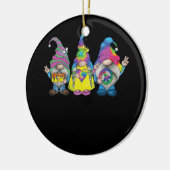 Funny Hippie Gnome Peace Sign Gnomes Lovers Men Wo Keramik Ornament (Links)