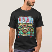 Funny hippie gnomes fliegen Frieden Camping van ca T-Shirt (Vorderseite)