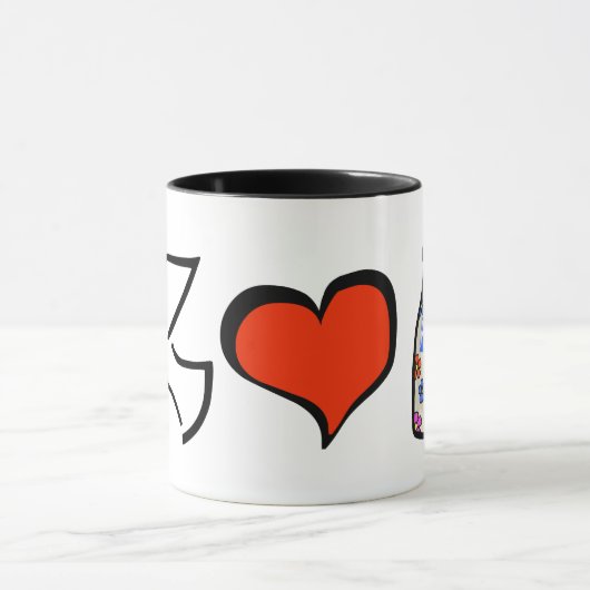 Funny Hippie Peace Liebe Mehl Power Backen Tasse (Zentrum)