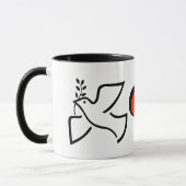 Funny Hippie Peace Liebe Mehl Power Backen Tasse (Links)