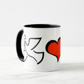 Funny Hippie Peace Liebe Mehl Power Backen Tasse (Vorderseite Links)