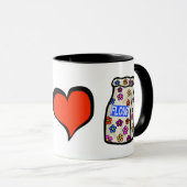Funny Hippie Peace Liebe Mehl Power Backen Tasse (VorderseiteRechts)
