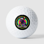 Funny Hippie Sphynx Cat Golfball (Vorderseite)