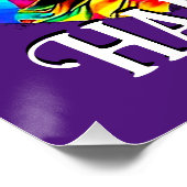 Funny Hippie Sphynx Cat Poster (Ecke)