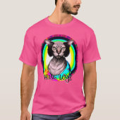 Funny Hippie Sphynx Cat T-Shirt (Vorderseite)