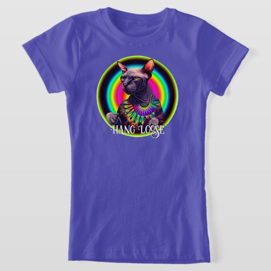 Funny Hippie Sphynx Cat T-Shirt (Ablage )