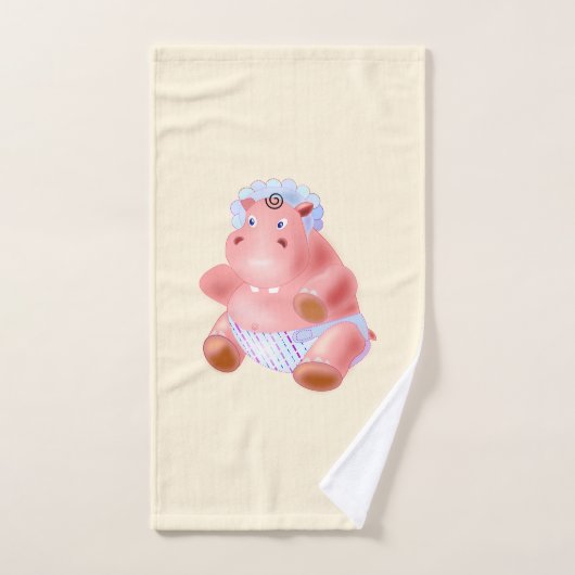 Funny Hippo Badetücher Badhandtuch Set (Handtuch)