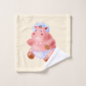 Funny Hippo Badetücher Badhandtuch Set (Waschlappen)
