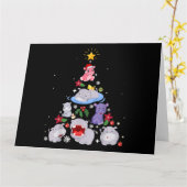 Funny Hippo Christmas Tree | Xmas Hippopotamus Karte (Gelbe Blume)