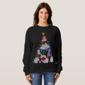Funny Hippo Christmas Tree | Xmas Hippopotamus Sweatshirt (Vorne ganz)