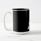 Funny Hippo Christmas Tree | Xmas Hippopotamus Zweifarbige Tasse (Links)