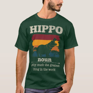 Funny Hippo Definition Cool Hippo Animals Spaß Hi T-Shirt