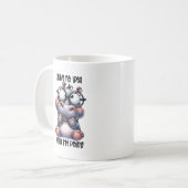 Funny Hippo Ich habe keine Ahnung, was ich tue Kaffeetasse (Vorderseite Links)