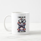 Funny Hippo Ich habe keine Ahnung, was ich tue Kaffeetasse (Links)