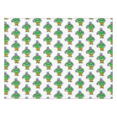 Funny hippo soccer player cartoon illustration tischdecke (Vorderseite (Horizontal))
