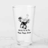 Funny Hippy Shirt Glas (Rückseite)