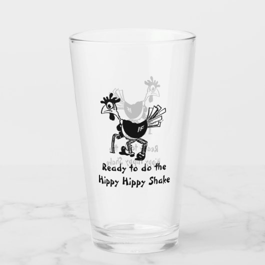 Funny Hippy Shirt Glas (Rückseite)