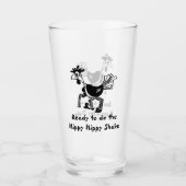 Funny Hippy Shirt Glas (Vorderseite)