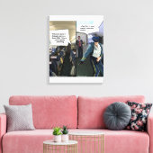 Funny Hipster Airline Pilot Canvas Print Leinwanddruck (Insitu (Wohnzimmer))
