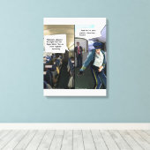 Funny Hipster Airline Pilot Canvas Print Leinwanddruck (Insitu (Holzboden))