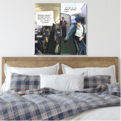 Funny Hipster Airline Pilot Canvas Print Leinwanddruck (Insitu (Schlafzimmer))