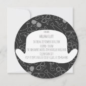 Funny Hipster Bachelor Party Einladung (Rückseite)