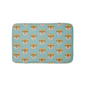 Funny Hipster Corgi Pattern Badematte (Vorderseite)