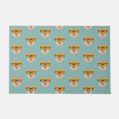 Funny Hipster Corgi Pattern Fußmatte (Vorderseite)