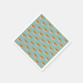 Funny Hipster Corgi Pattern Serviette (Ecke)