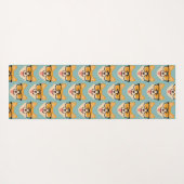 Funny Hipster Corgi Pattern Yogamatte (Rückseite (Horizontal))