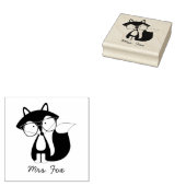 Funny Hipster Fox Gummistempel (Stempel)