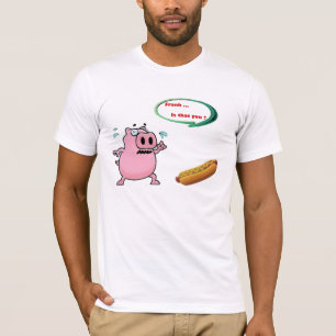 Funny Hipster Frank Quirky Hot Dog T - Shirt