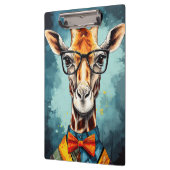 Funny Hipster Giraffe Zootiere Tiere Wildtiere Urb Klemmbrett (Links)