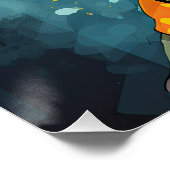 Funny Hipster Giraffe Zootiere Tiere Wildtiere Urb Poster (Ecke)