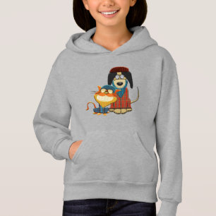 Funny Hipster Hund und Katze Hoodie