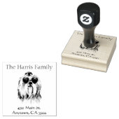 Funny Hipster Lhasa Apso Personalisiert Gummistempel (Stempel)