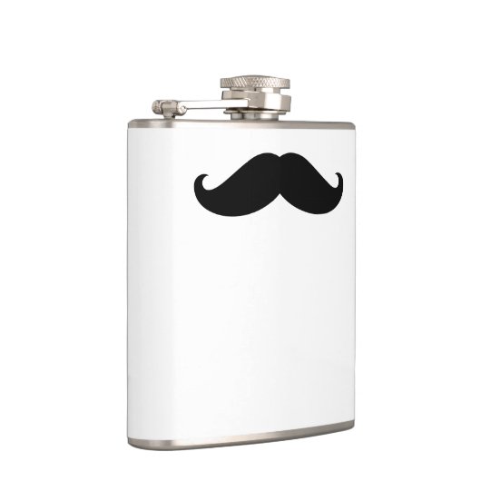Funny Hipster Mustache Flachmann (Rechts)