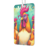 Funny Hipster Réoster Retro Pop Kunst, Dichtung un Autolufterfrischer (Links)