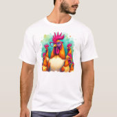 Funny Hipster Réoster Retro Pop Kunst, Dichtung un T-Shirt (Vorderseite)