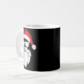 Funny Hipster Santa Face With Hat Beard & Gles Kaffeetasse (Vorderseite Links)