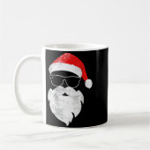 Funny Hipster Santa Face With Hat Beard &amp; Gles Kaffeetasse (Links)
