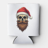 Funny Hipster Santa Skull Face With Hat Beard Chri Dosenkühler (Vorderseite)
