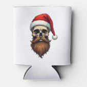 Funny Hipster Santa Skull Face With Hat Beard Chri Dosenkühler (Vorderseite)