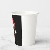 Funny Hipster Santa Skull Face With Hat Beard Chri Pappbecher (Links)