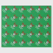 Funny Hirsche antler Fußball Weihnachtsfeiertag Geschenkpapier (Flach)
