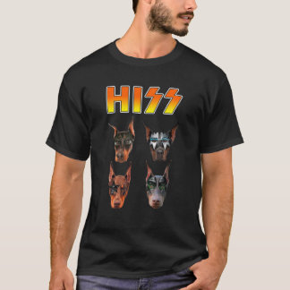 Funny Hiss Doberman Puppy Rock Dovers Liebhaber T-Shirt