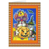 FUNNY HISS N' FITZ HALLOWEEN CATS GREETING CARD V (Vorne)